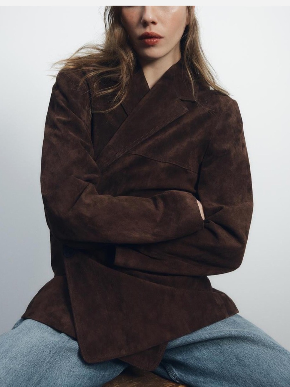 Zara Suede Blazer Women size M - Picture 2 of 8